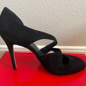 BCBG Black Suede Heels